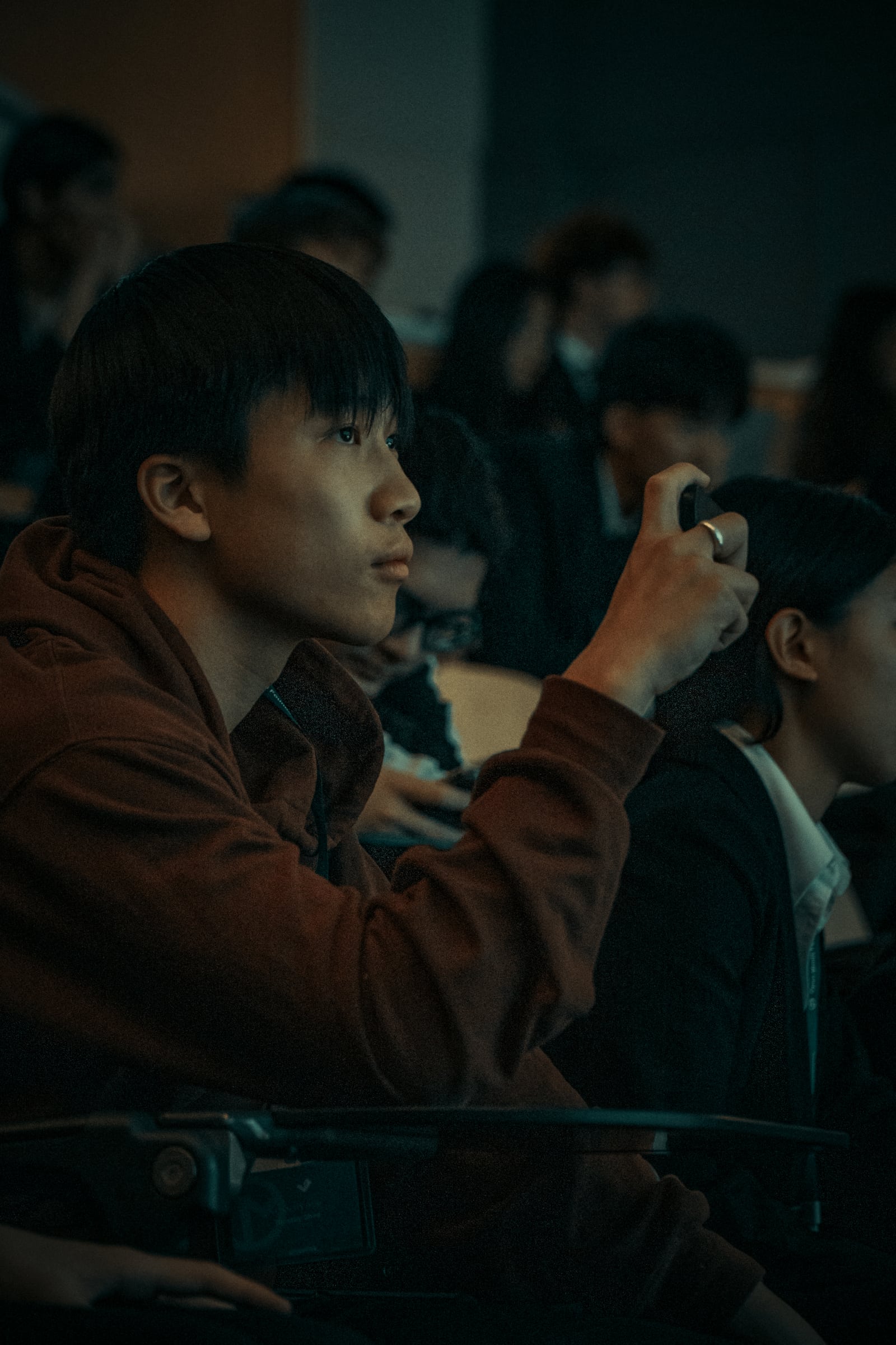 The event photographer at work in the audience